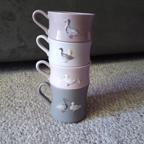 next Other - 4 Stacking Duck Coffee Mugs